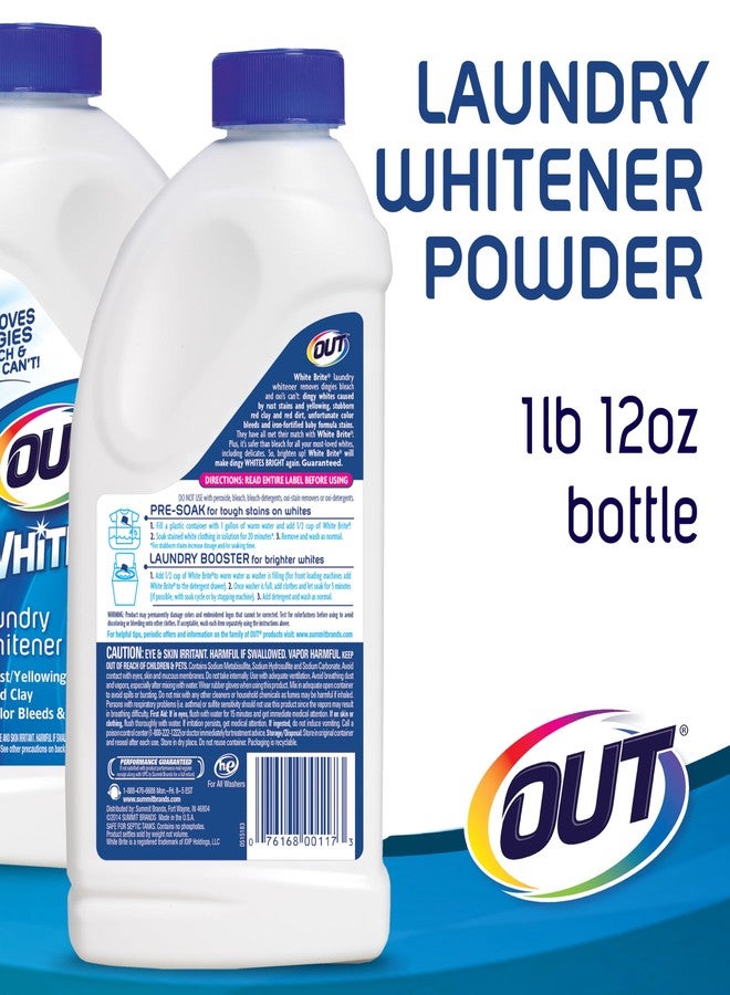 OUT White Brite Laundry Whitener Powder, Stain Remover Detergent Booster for Clothes, Removes Red Clay and Rust Stains on White Clothing and Uniforms, 28 Ounce - Pack of 2 - Image 2