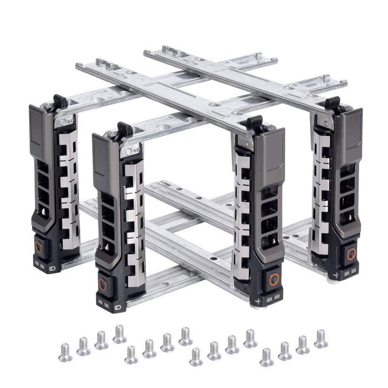 MENKEY 2.5" SAS SATA Hard Drive Tray Caddy 4Pack, Compatible with Dell G176J PowerEdge R610 T610 R620 R710 T710 R720 R815 R820 - Image 1