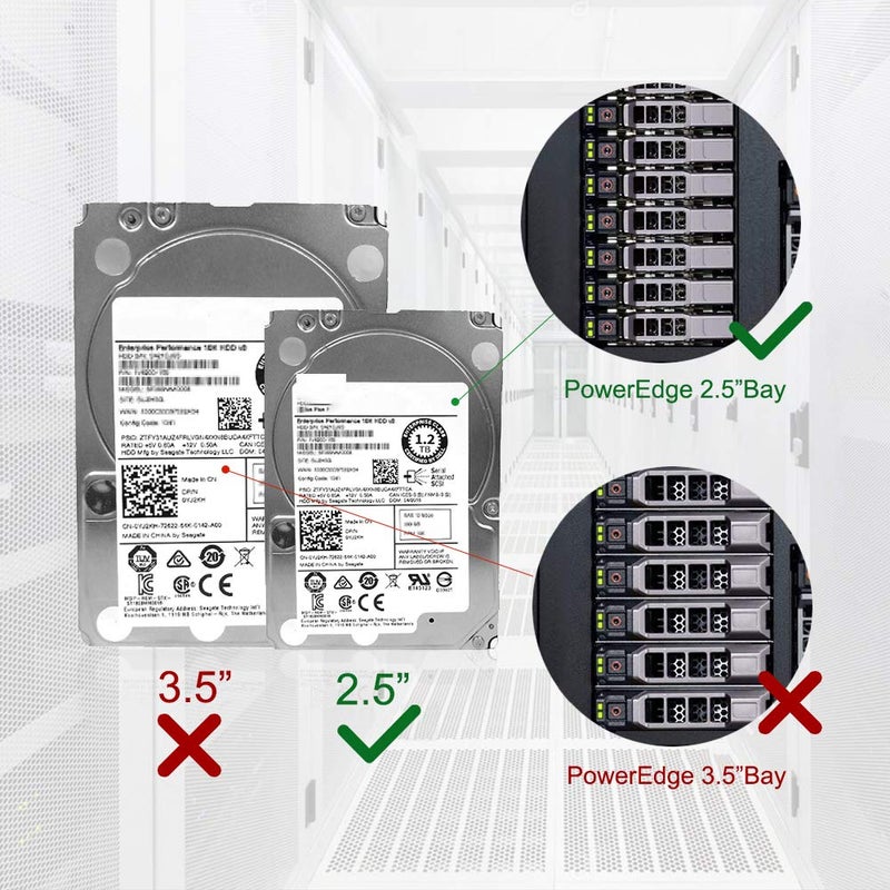 MENKEY 2.5" SAS SATA Hard Drive Tray Caddy 4Pack, Compatible with Dell G176J PowerEdge R610 T610 R620 R710 T710 R720 R815 R820 - Image 3