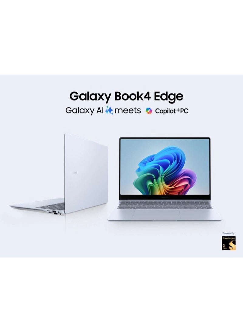 Samsung Galaxy Book4 Edge 15.6" Laptop Snapdragon X X1-26-100 16GB LPDDR5X RAM 512GB eUFS Storage FHD LED Display Qualcomm Adreno Graphics Copilot+ PC Windows 11 Home Sapphire Blue International English Sapphire Blue - Image 2