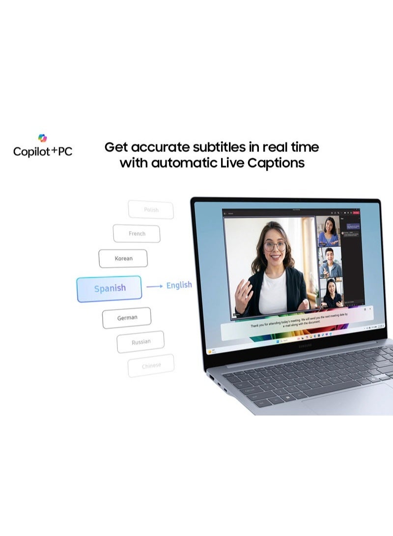 Samsung Galaxy Book4 Edge 15.6" Laptop Snapdragon X X1-26-100 16GB LPDDR5X RAM 512GB eUFS Storage FHD LED Display Qualcomm Adreno Graphics Copilot+ PC Windows 11 Home Sapphire Blue International English Sapphire Blue - Image 5