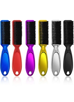 Patelai 6 Pieces Barber Blade Clipper Cleaning Brush Nylon Trimmer Cleaning Brush Hair Duster Fade Brush Set Kit Vibrant Color Set 