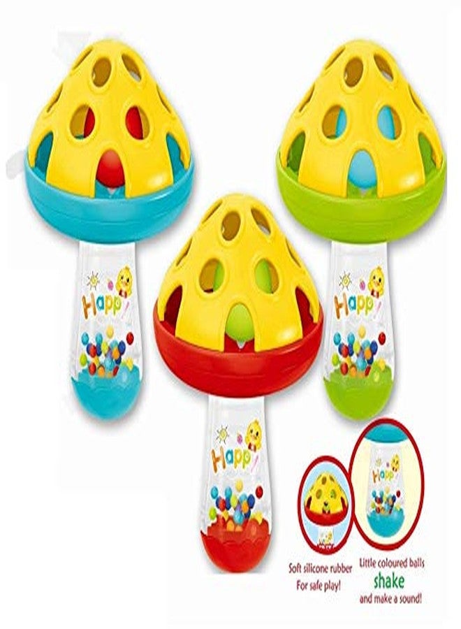 Quasar Colorful Mushroom Tree Rattles for Baby Made in Safe Non-Toxic Attractive Rattle for New Born Baby Children and Toddlers Best for Baby First Toys (Pack of 1) - Image 2