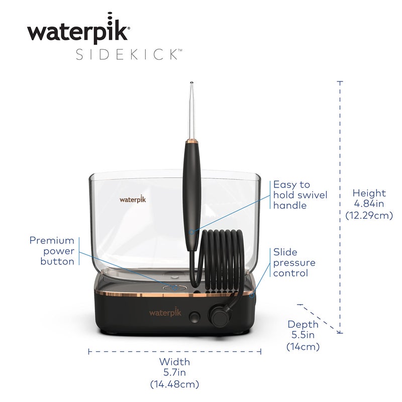 Waterpik Sidekick Portable Water Flosser, Perfect for Travel & Home, ADA Accepted, Black/Copper WF-04 - Image 4