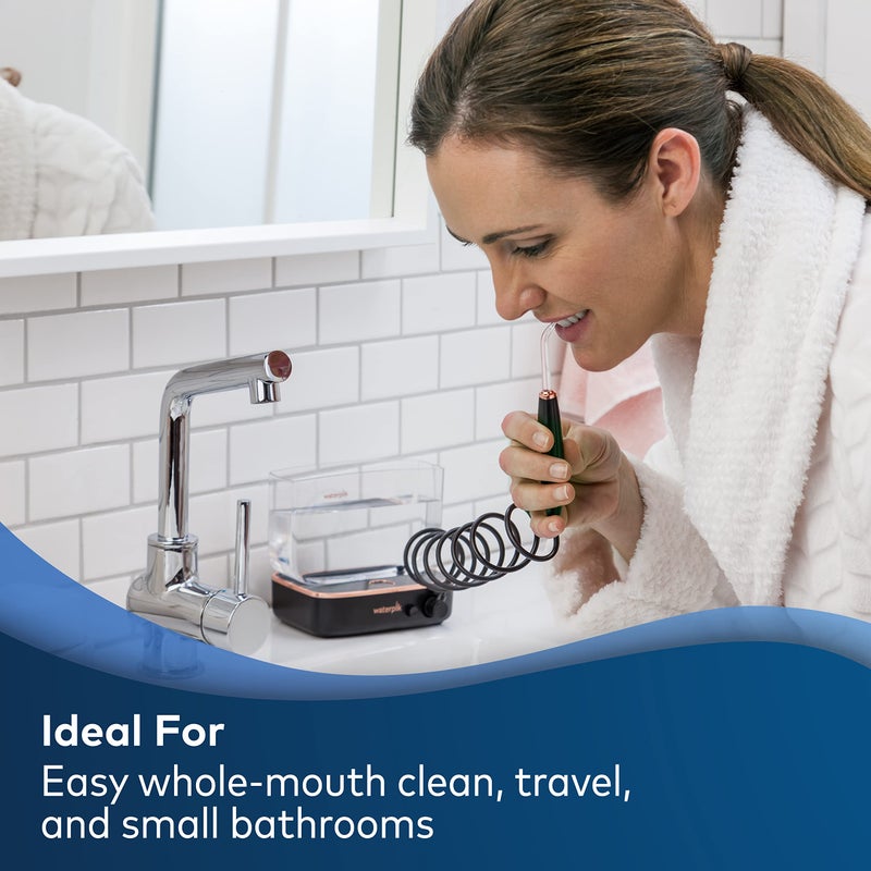 Waterpik Sidekick Portable Water Flosser, Perfect for Travel & Home, ADA Accepted, Black/Copper WF-04 - Image 2