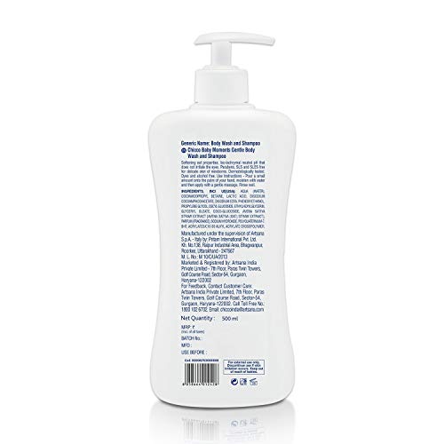 Chicco Baby Moments Gentle Body Wash and Shampoo (500ml) - Image 3