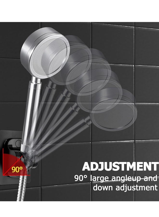2 PCS Large Wall Mount Strong Adhesive Waterproof Handheld Shower Holder,Shower Head Holder(Black) - Image 3