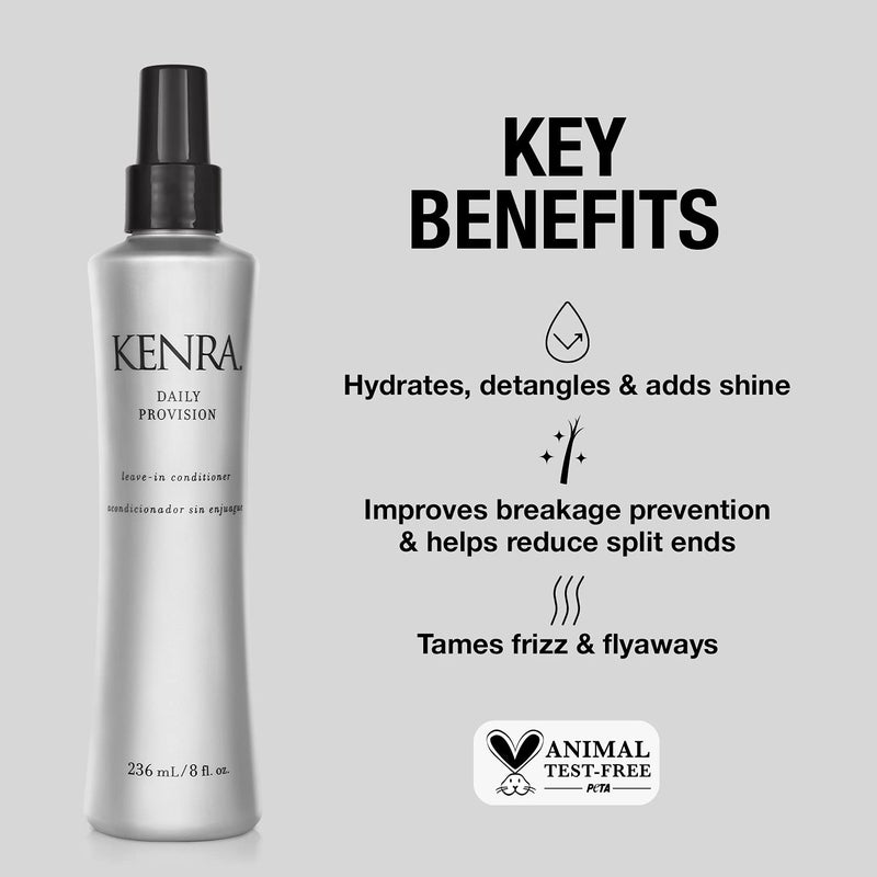 Kenra Daily Provision Leave-In Conditioner | Hydrates, Detangles, & Adds Shine | Tames Frizz & Flyaways | Thermal Protection | Helps To Resist Humidity | All Hair Types | 8 fl. Oz (2-Pack) - Image 4