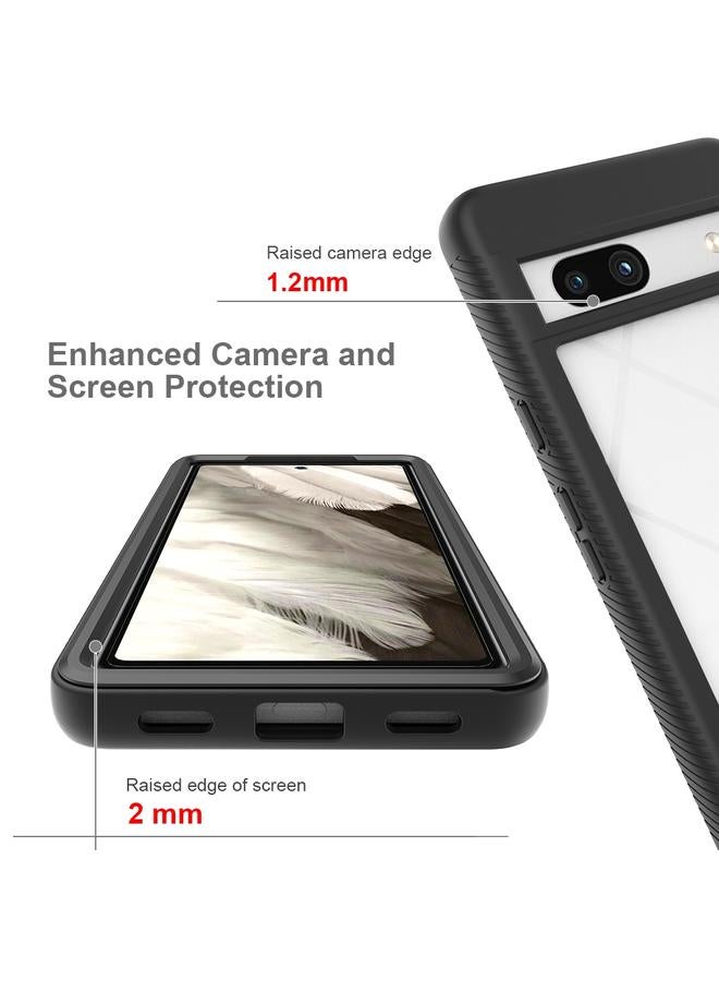 Green Tiger Case For Google Pixel 7a Starry Sky Solid Color Shockproof TPU Clear PC Phone Case - Image 5