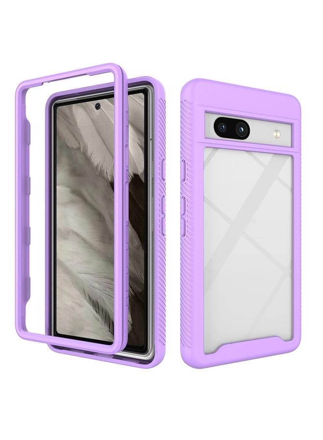 Green Tiger Case For Google Pixel 7a Starry Sky Solid Color Shockproof TPU Clear PC Phone Case - Image 1