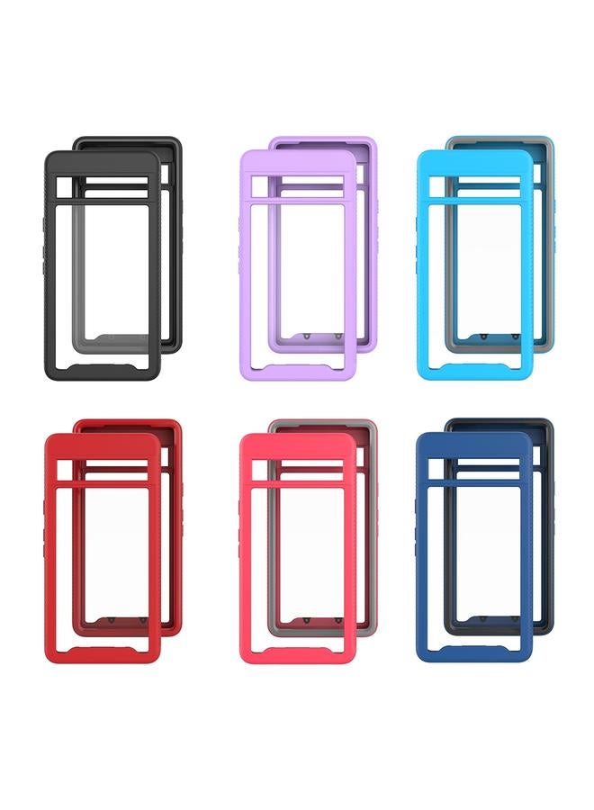 Green Tiger Case For Google Pixel 7a Starry Sky Solid Color Shockproof TPU Clear PC Phone Case - Image 2