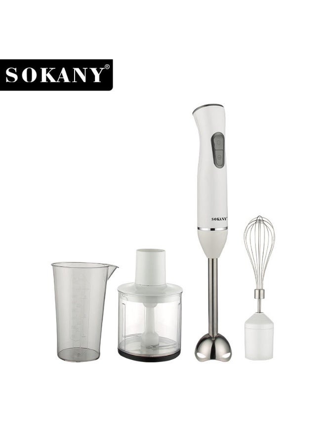SOKANY Hand Blender SK-02004 600W Electric Stick Blender with Stainless Steel Blades, Chopper Bowl, Whisk Attachment, Copper Motor, Ergonomic Handle, Multi-Speed Food Processor for Smoothies, Soups, Baby Food, Sauces and Kitchen Mixing - Image 2
