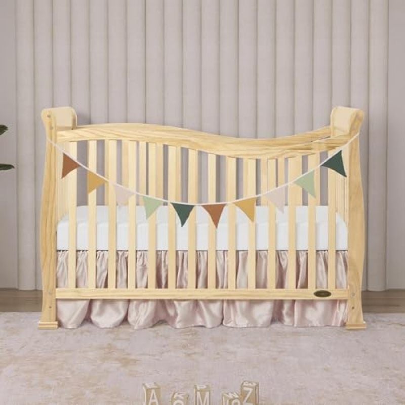 Nursery Bunting: Green Bohemian Design - Baby Bunting for Nursery Room Decor, Baby Shower, Party - Image 4