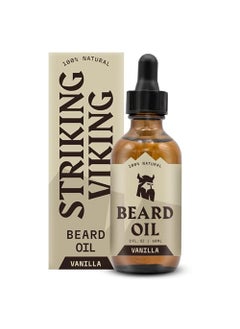 Striking Viking Striking Viking Vanilla Beard Oil for Men - Naturally Derived Conditioner with Argan & Jojoba Oils for Softening, Moisturizing and Growth (2 Oz) 