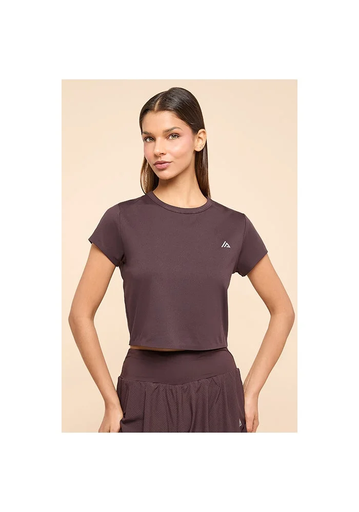 Logo Detail Active T-Shirt With Crew Neck and Short Sleeves