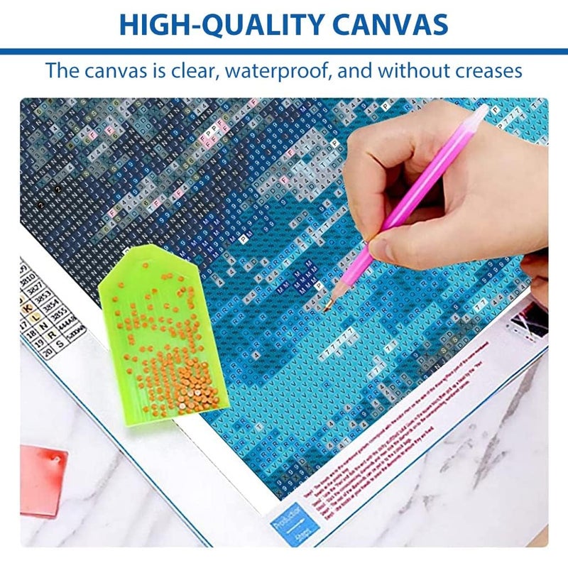 DIAMOND CRAFTZ 5D Diamond Painting Kit, 27.5 X 15.7inch Large Size Diamond Painting Kit for Adults & Kids, Very Suitable for Home Leisure and Wall Decoration, Gift for Kids and Adults (Moon) - Image 5
