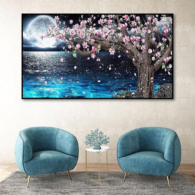 DIAMOND CRAFTZ 5D Diamond Painting Kit, 27.5 X 15.7inch Large Size Diamond Painting Kit for Adults & Kids, Very Suitable for Home Leisure and Wall Decoration, Gift for Kids and Adults (Moon) - Image 2