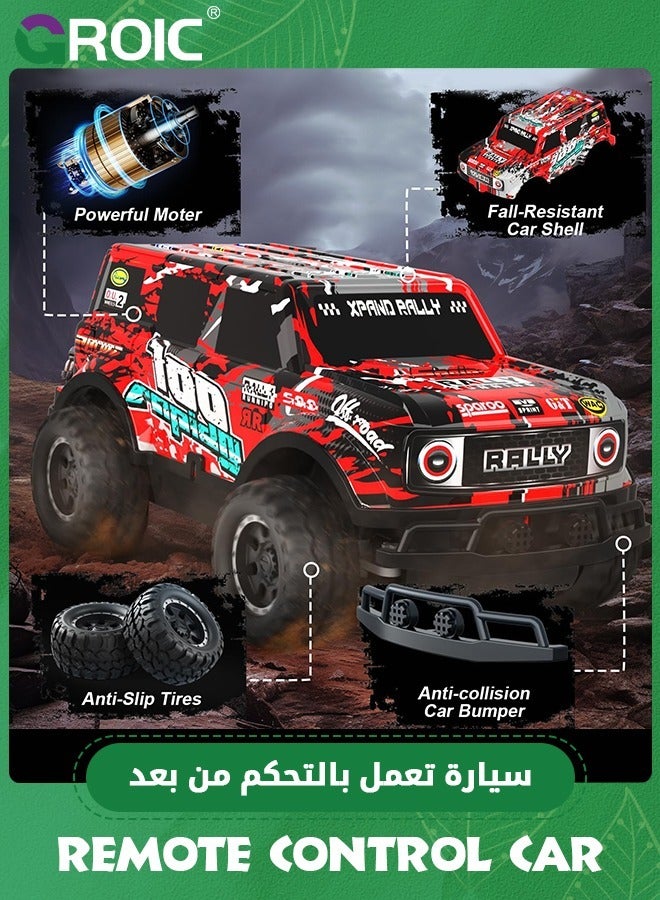 GROIC Remote Control Car, 1/24 Scale Light Up Racing Car Toys, RC Car for Kids with Cool Led Lights, Hobby RC Cars Toys,Wireless Off-road Vehicle,Remote Control Off-road Vehicle - Image 3