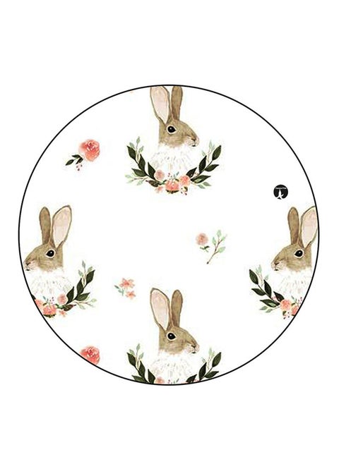 Rabbits Printed Mouse Pad Multicolour