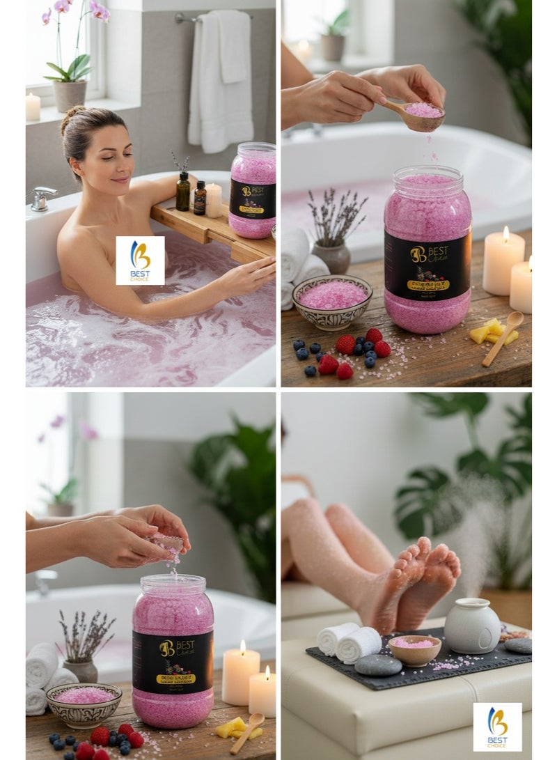 Best Choice Dead Sea Salt Premium Natural Bath Salt 5Kg Jar for Skin Body Hair Care and Relaxation - Mix Fruits - Image 2