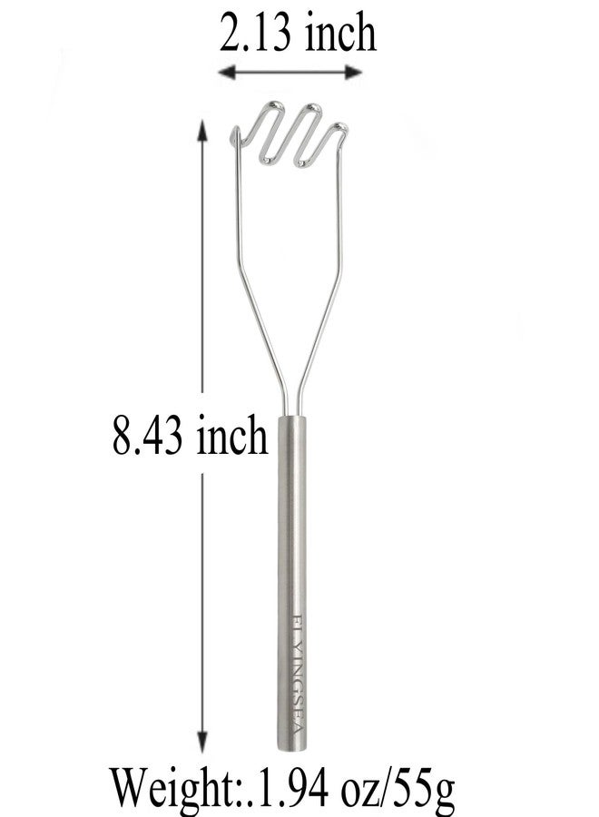 FLYINGSEA Potato Masher,Vegetable Masher,Small Masher,Professional 18-8 Stainless Steel Potato Masher.Cooking And Kitchen Tools.Ergonomic,Perfect for Mashed Potatoes,Vegetables,Beans,Dishwasher Safe - Image 3