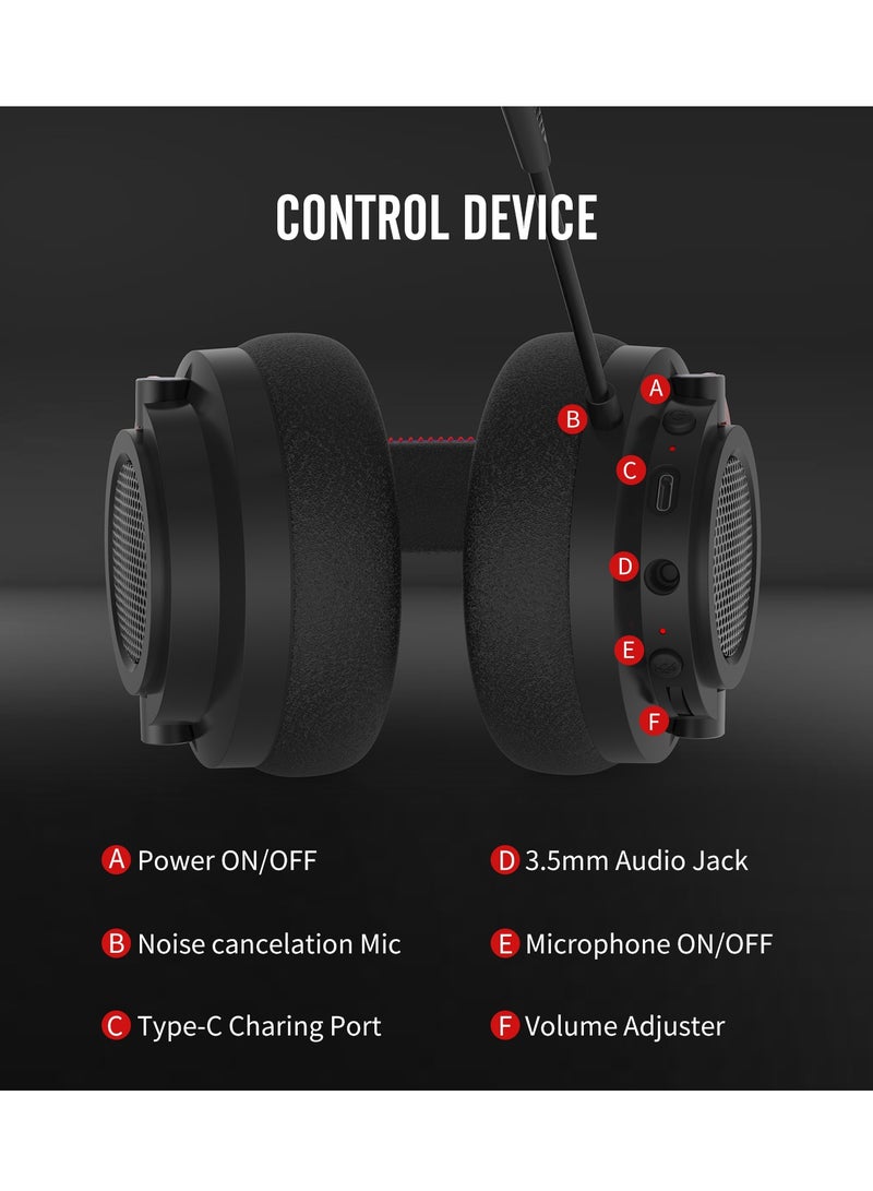 نوبو سماعة الألعاب اللاسلكية NUBWO G03 2.4G فوق الأذن - Image 5