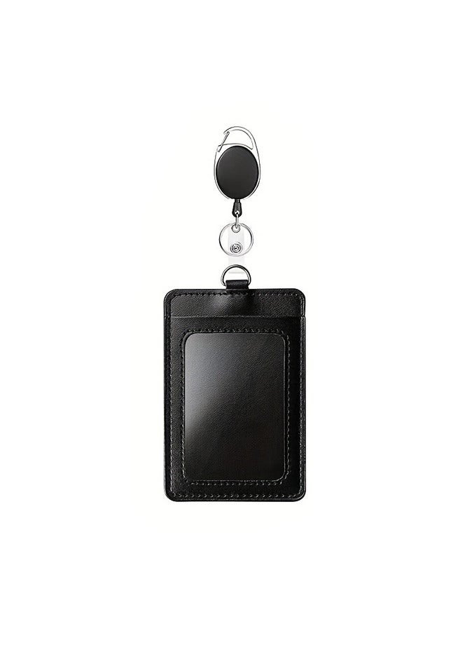 Generic 2 Piece ID Card Holder with Detachable Neck Lanyard Strap and Retractable Badge Reel Clip - Image 5