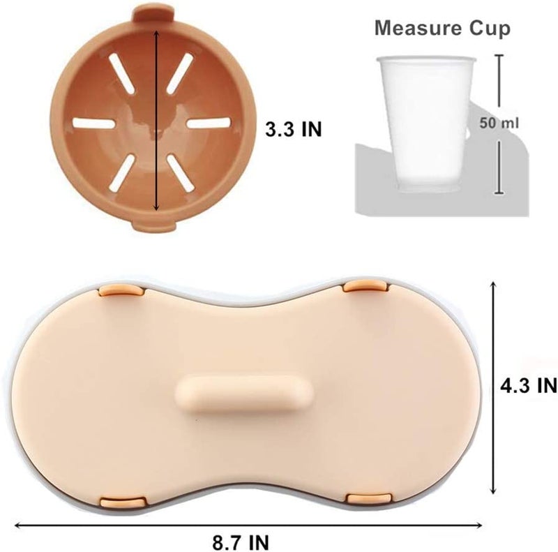 KICOFIT Microwave Egg Poacher, Poached Egg Cooker with Measure Cup, Dishwasher Safe BPA Free, Egg Maker Poached Egg Steamer Kitchen Gadget Mother Day Gift - Image 3