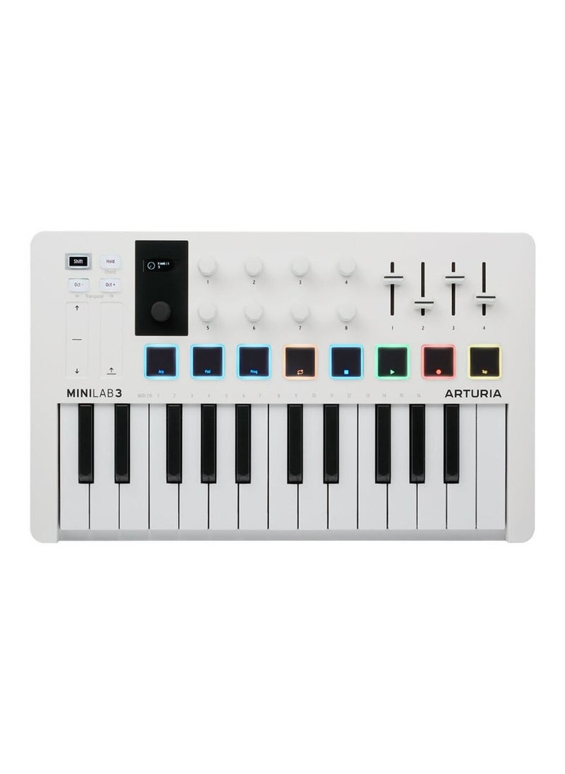 Arturia - Arturia MiniLab MK3 25 Slim-key Controller- White - Image 1