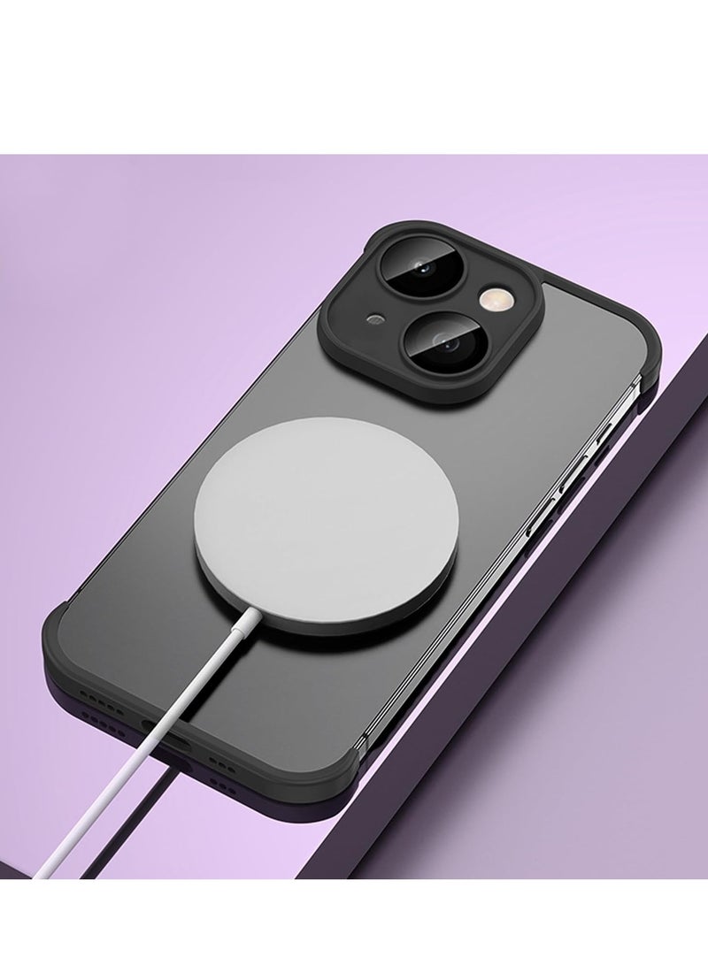 KASTWAVE iPhone Case TPU Bumper, Compatible for iPhone 15 Plus Case with Thin Lens Protection Case, Frameless Four Corner Fall Protection Mat, Slim Shockproof Soft TPU Silicone Cover, Black, 1 Pcs - Image 5