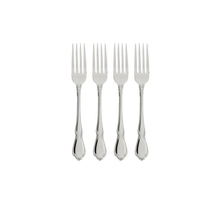 Oneida Chateau Fine Flatware Dinner Forks Set of 4 1810 Stainless Steel 2610004A
