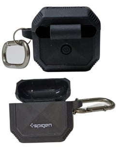 SPIGEN SGP AirPods 4th Generation Silicon Case, Compatible with AirPods 4 Gen (2024) (USB-C), Compatible with MagSafe, Drop Protection Cover with Lanyard, Orbit Hybrid Silicon Case, Black  - Image 2