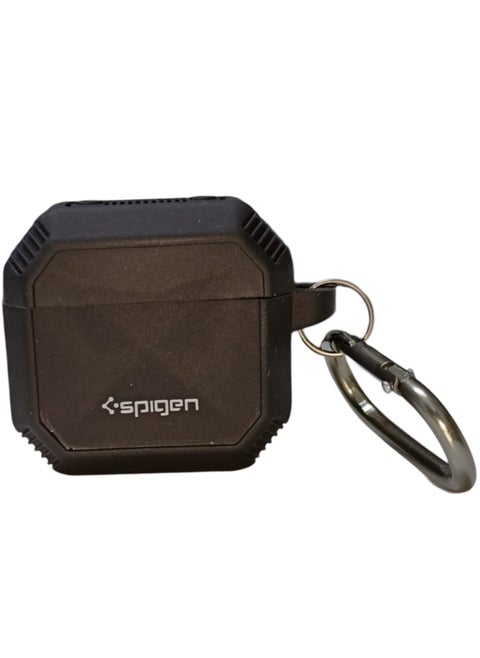 AirPods 4th Generation Silicon Case, Compatible with AirPods 4 Gen (2024) (USB-C), Compatible with MagSafe, Drop Protection Cover with Lanyard, Orbit Hybrid Silicon Case, Black