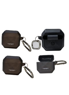 SPIGEN SGP AirPods 4th Generation Silicon Case, Compatible with AirPods 4 Gen (2024) (USB-C), Compatible with MagSafe, Drop Protection Cover with Lanyard, Orbit Hybrid Silicon Case, Black  - Image 5