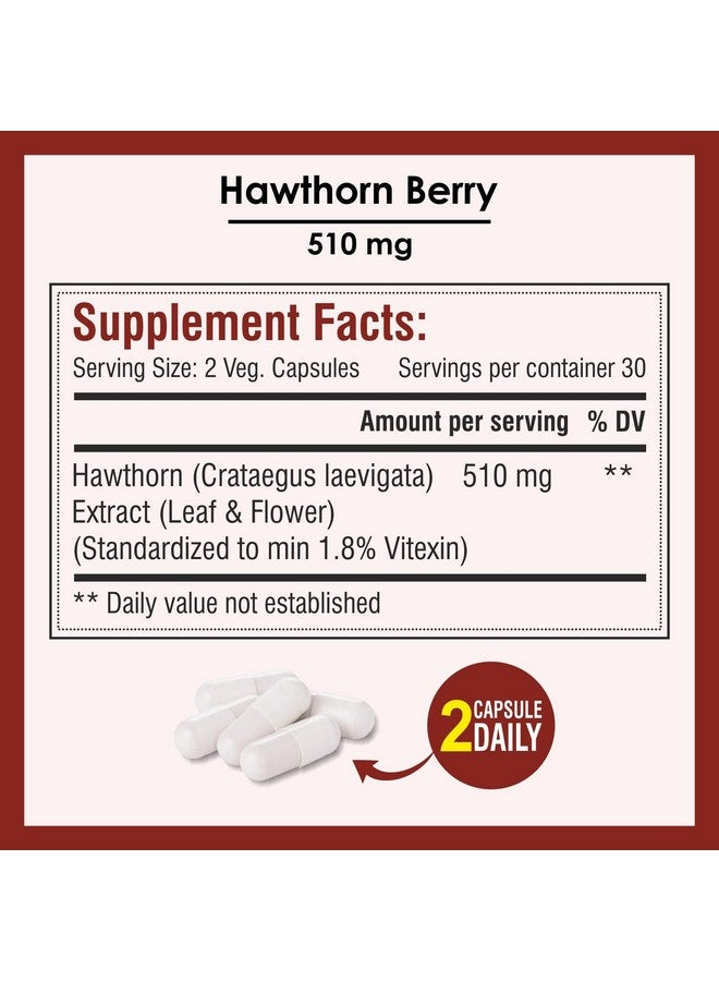 Biotrex Nutraceuticals Biotrex Hawthorn Berry 510mg - 60 Veg Capsules - Image 4