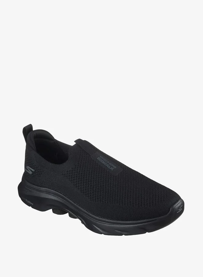 سكيتشرز Men's Textured Slip-On Walking Shoes - GO WALK 7