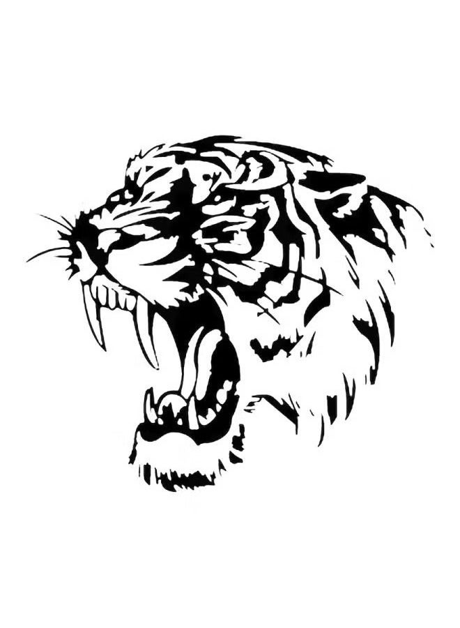 Reflective Tiger Head Car Decal Sticker - Image 1