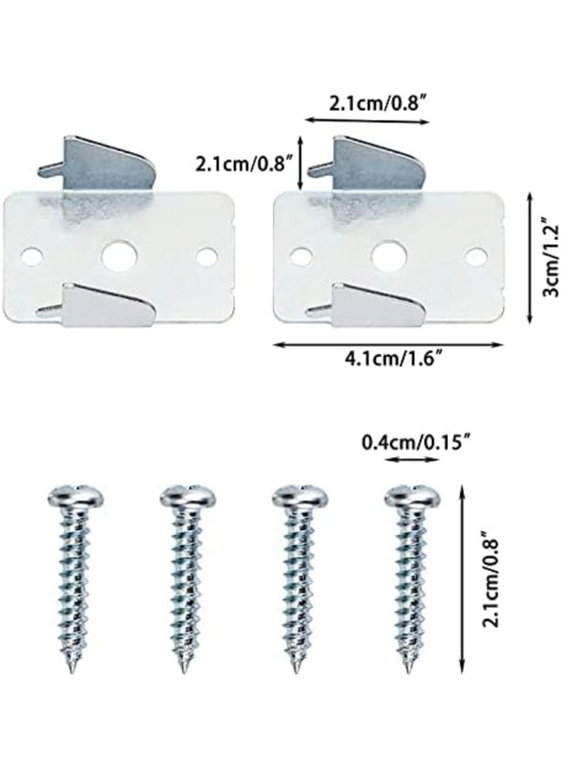 Luckam 10 Metal Curtain Rod Brackets, Durable Wall Mounted Holders with Screws for Double Rods, Ideal for Home and Office, Silver Finish - Image 3