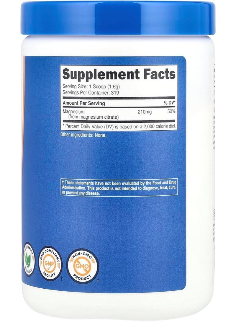 Nutricost, Magnesium Citrate, Unflavored , 210 mg, 17.9 oz (500 g) - Image 2