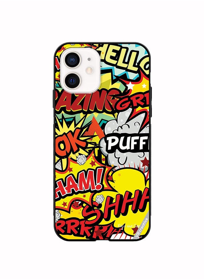 VR CREATIVE - Protective Case Cover For Apple iPhone 12 Multibrand Stickers Design Multicolour - Image 1