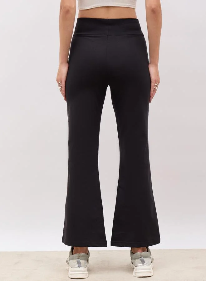 Styli Elasticated Waistband Flared Leggings