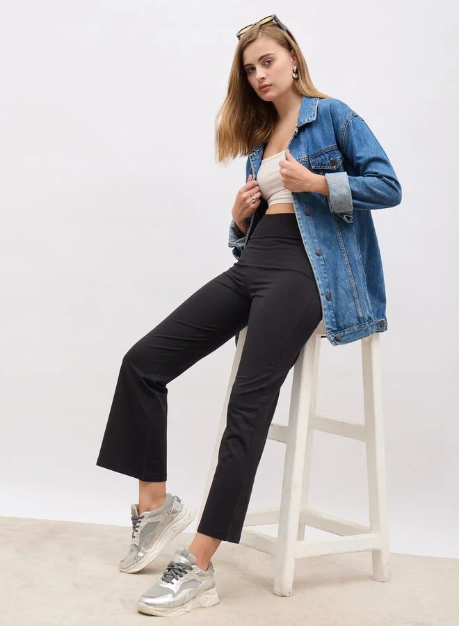 Styli Elasticated Waistband Flared Leggings