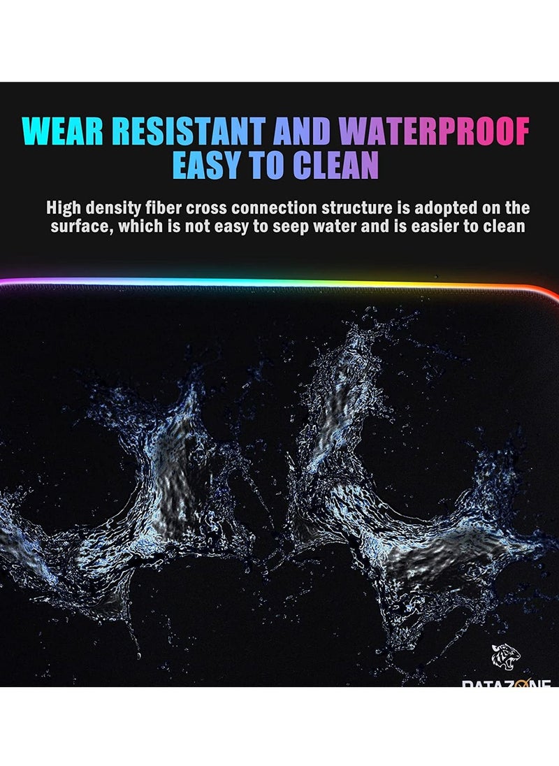 Datazone - 900x400x4mm Gaming RGB Mouse Pad, Smooth Keyboard and Mouse Pad for Computers - Image 1