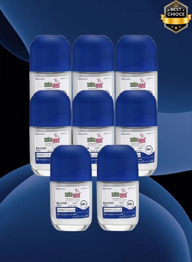 Sebamed 8 Pieces Sensitive Skin Balsam Deo For Men No Aluminium Salts 48 Hours 50ml - Image 1