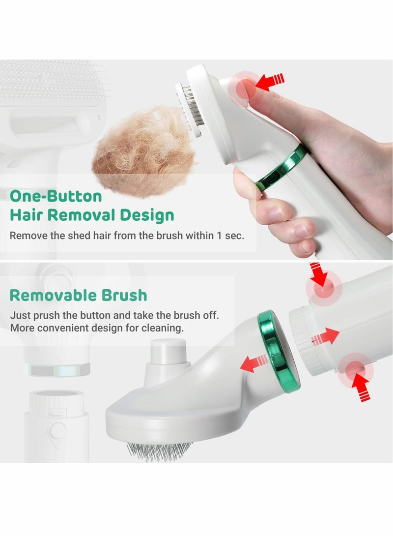 Captaintech Pet Hair Dryer 2 with Slicker Brush, 3 Heat Settings, One-Button Hair Removal, Portable Dog Blower, Professional Home Grooming Furry Drying for Small Large Cat Dog  - Image 4