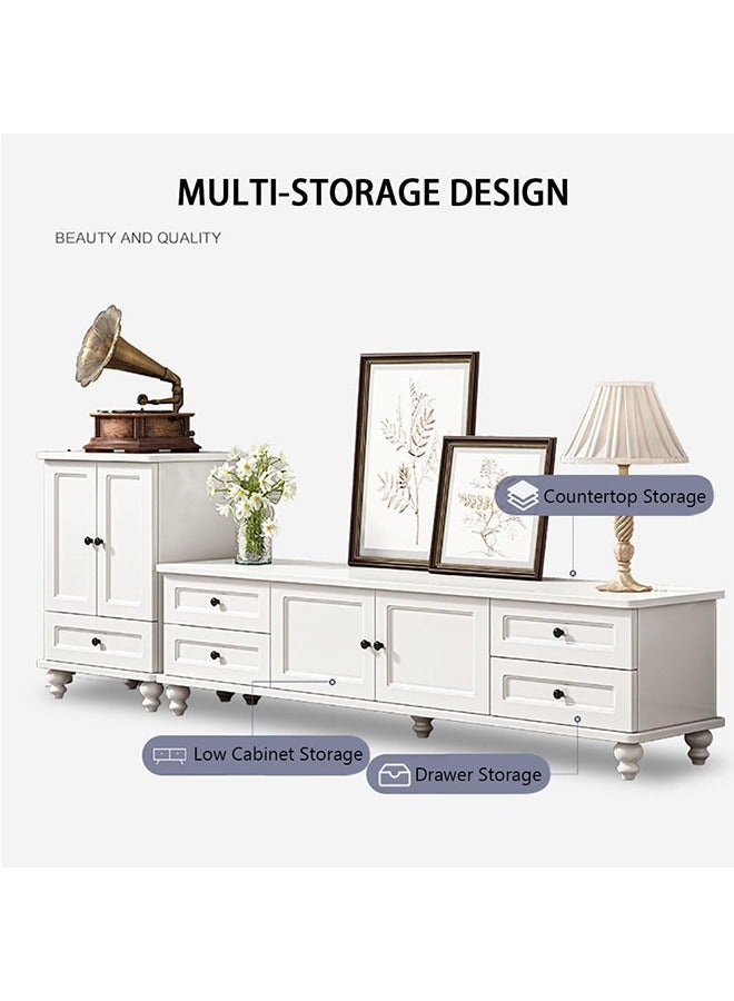 Generic Simple modern TV cabinet coffee table combination Nordic small apartment living room  furniture simple home TV cabinet floor cabinet - Image 4
