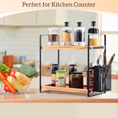 LEMIKKLE Coffee Bar Accessories and Coffee Mug Cup Holder, kitchen organizers and storage,Spice Rack Organizer for Countertop,Kitchen(basket) - Image 3