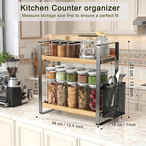 LEMIKKLE Coffee Bar Accessories and Coffee Mug Cup Holder, kitchen organizers and storage,Spice Rack Organizer for Countertop,Kitchen(basket) - Image 2