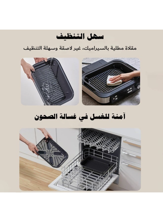 Arshia Grill Master 10-in-1 Multi-Function Electric Grill – 1750W Power – 10L Capacity - Image 5