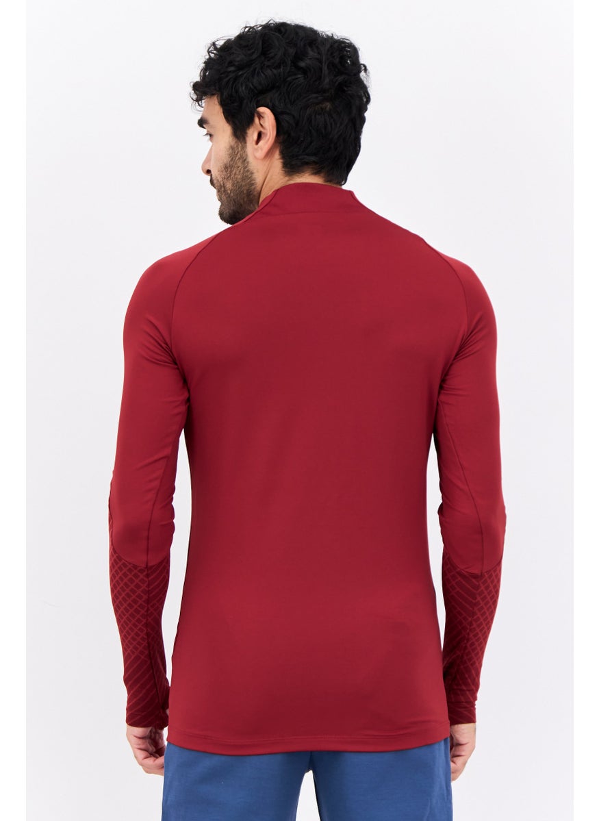 Nike - Men Slim Fit Long Sleeves Football Madrid Strike Jersey, Maroon - Image 1